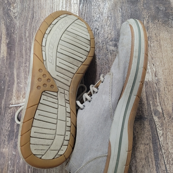 Skechers | Taupe Canvas Air-Cooled Memory Foam Preppy Classic Sneakers - Picture 5 of 5